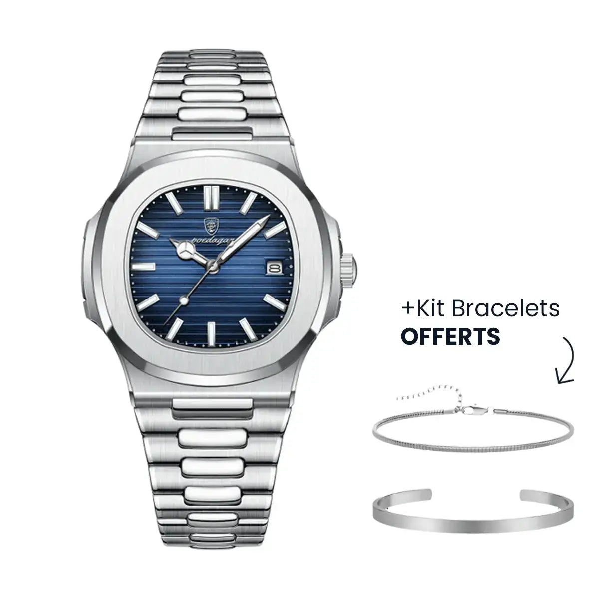 Herren Luxe Nautilus™ Uhr mit einem kostenlosen Armband-Kit – Richtiges Schnäppchen!