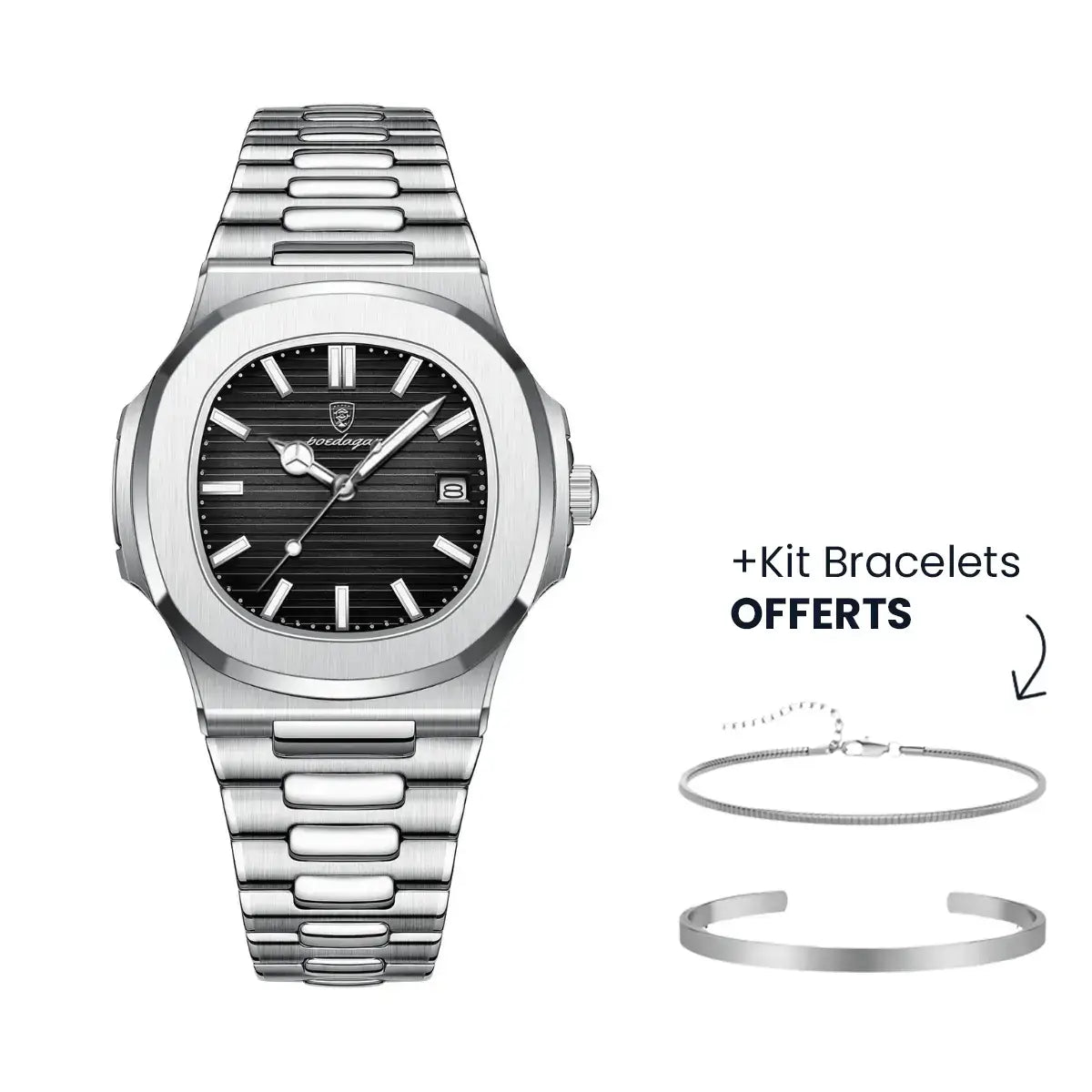 Herren Luxe Nautilus™ Uhr mit einem kostenlosen Armband-Kit – Richtiges Schnäppchen!