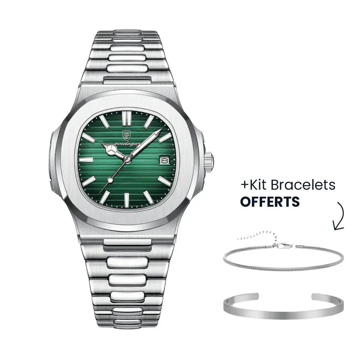 Herren Luxe Nautilus™ Uhr mit einem kostenlosen Armband-Kit – Richtiges Schnäppchen!