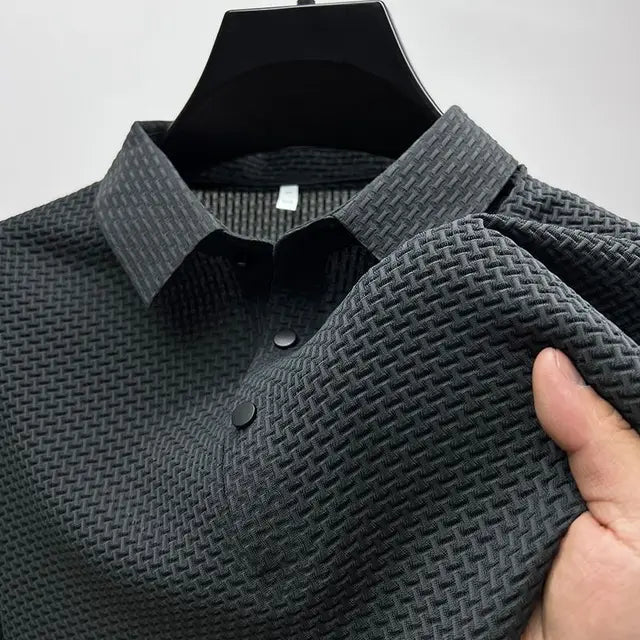 Hochwertiges Texturiertes Slim Fit Polo-Shirt