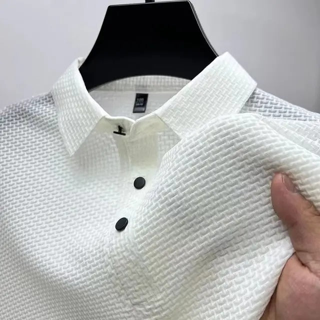 Hochwertiges Texturiertes Slim Fit Polo-Shirt