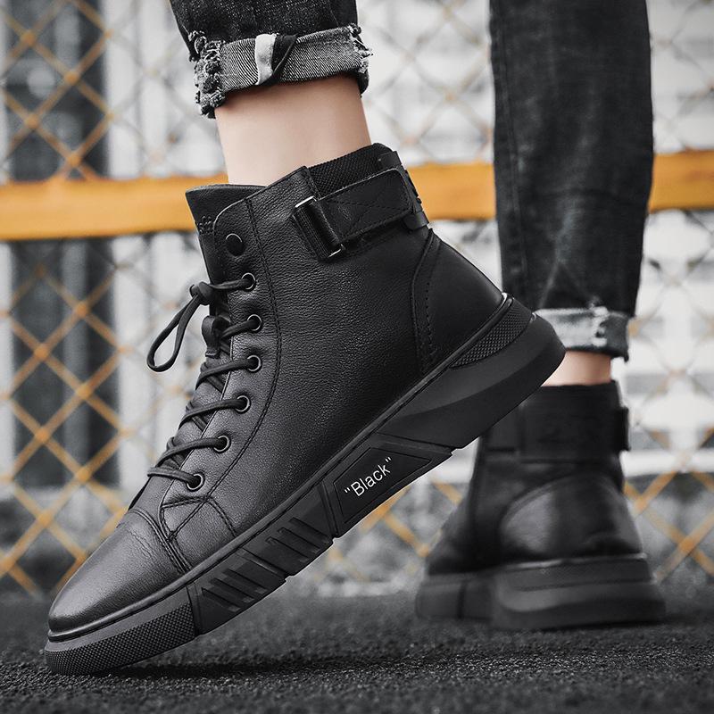 Hector - Robuste schwarze Lederstiefel für Herren